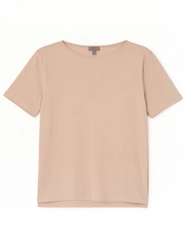 Cos Herren T-Shirt Top Medium Off White Baumwolle