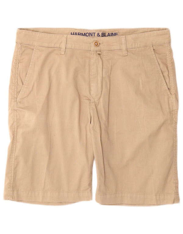 HARMONT & BLAINE Herren Chinoshorts IT 52 XL W34 Beige Baumwolle