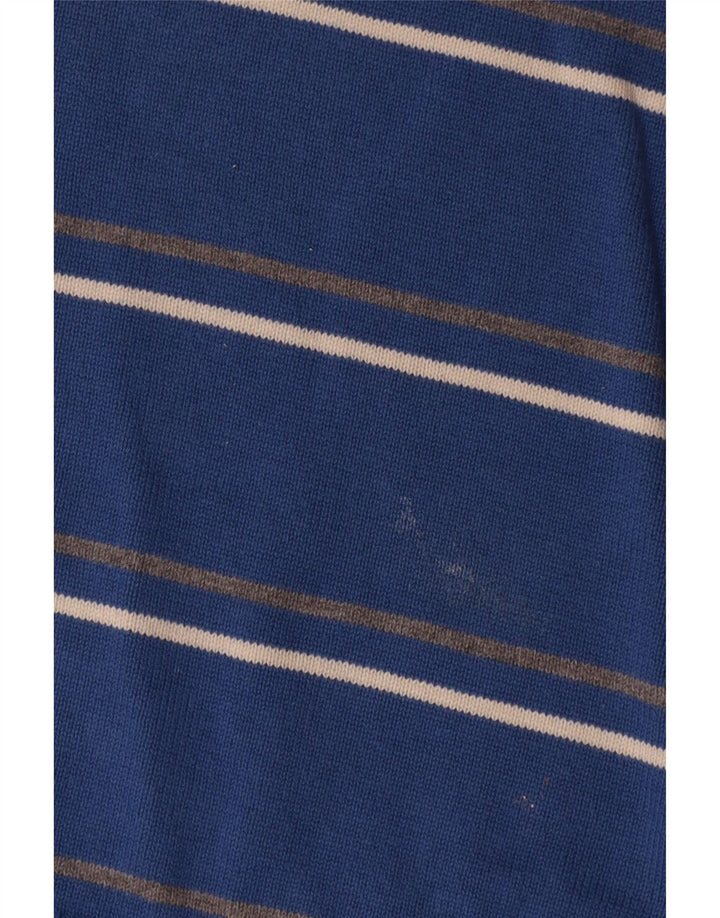 Marks & Spencer Herren Blue Harbor V-Ausschnitt Pullover Pullover XL Blau gestreift