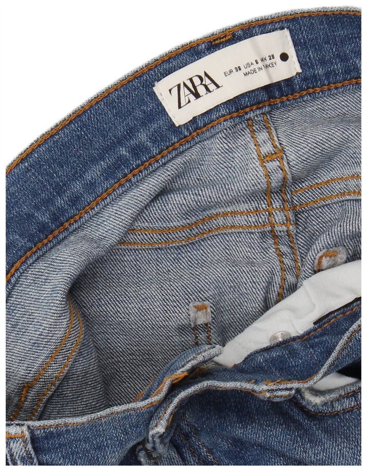 ZARA Damen Straight Jeans EU 38 Small W28 L27 Blau