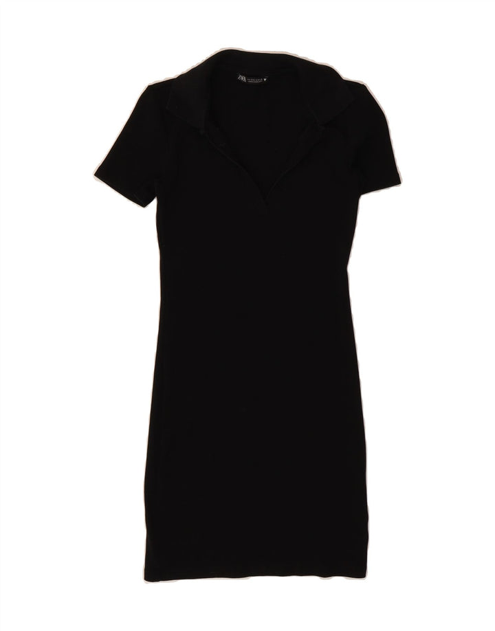 ZARA Womens Polo Dress UK 10 Small Black Vintage Zara and Second-Hand Zara from Messina Hembry 