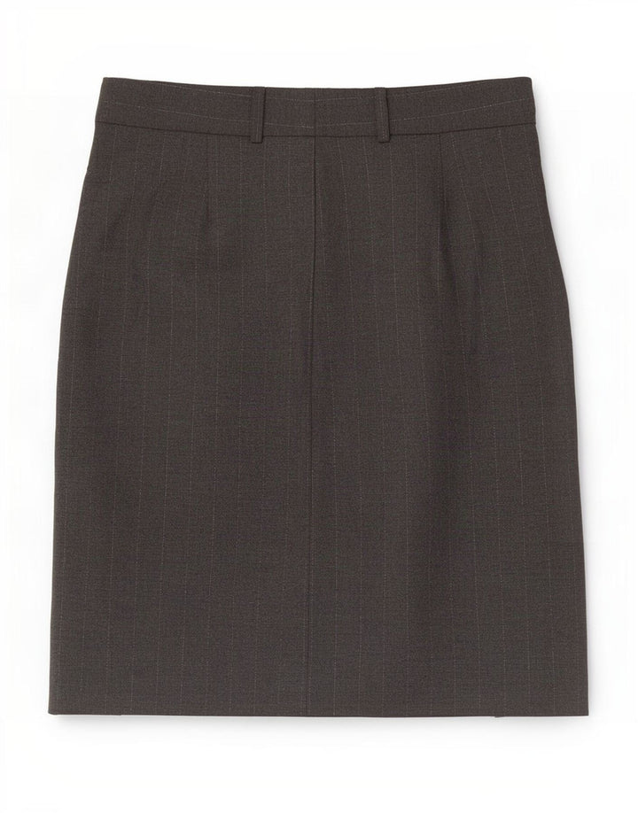 Mango Damen Bleistiftrock EU 40 Mittel W32 Grau gestreift Polyester