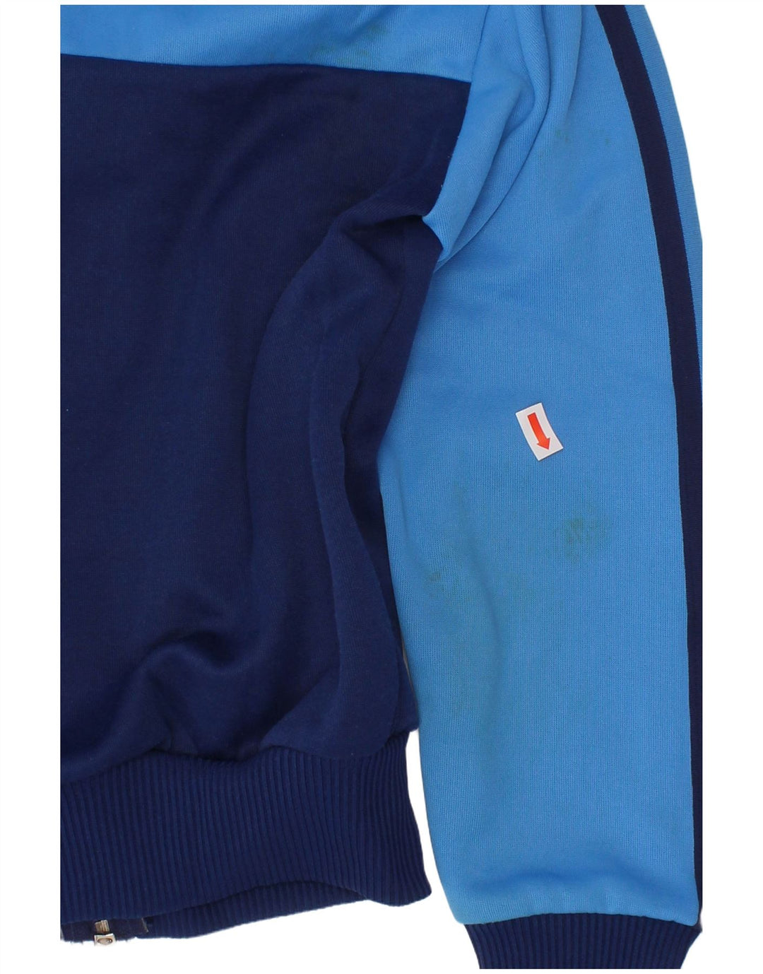 ADIDAS Jungen-Trainingsanzug-Top-Jacke, 9–10 Jahre, Marineblau, Farbblock