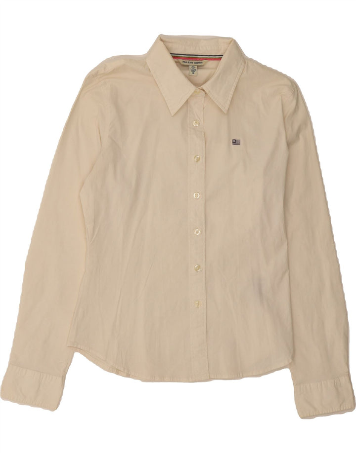 RALPH LAUREN Womens Shirt UK 12 Medium White Cotton Vintage Ralph Lauren and Second-Hand Ralph Lauren from Messina Hembry 