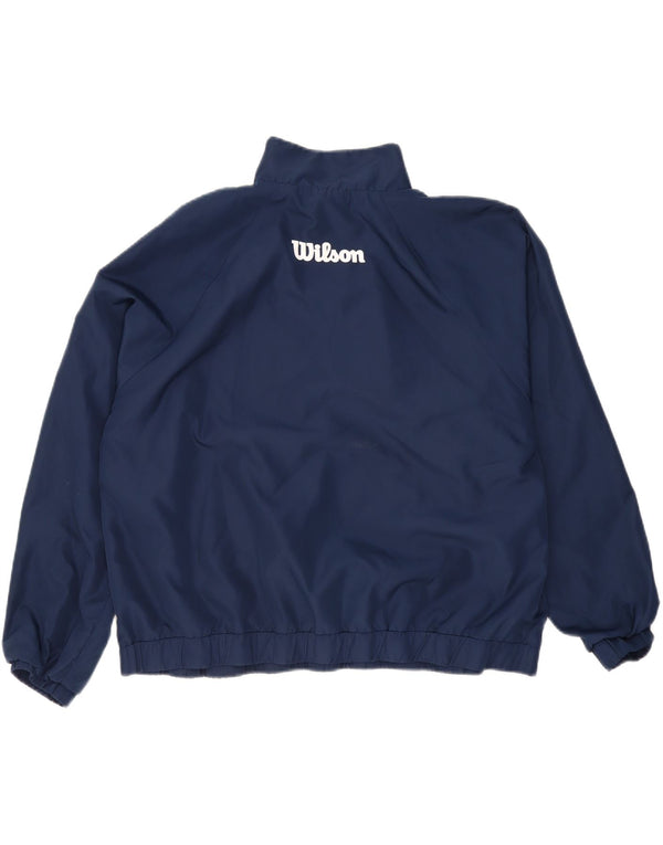 WILSON Damen Übergroße grafische Windjacke UK 22 2XL Marineblau