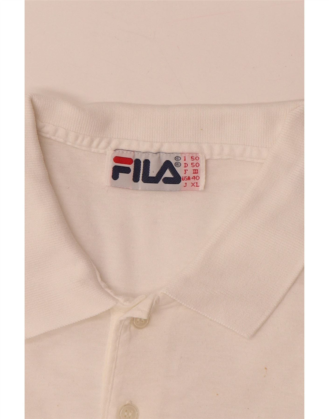 FILA Herren-Poloshirt mit Grafik, IT 50, mittelweiß, Colourblock-Baumwolle