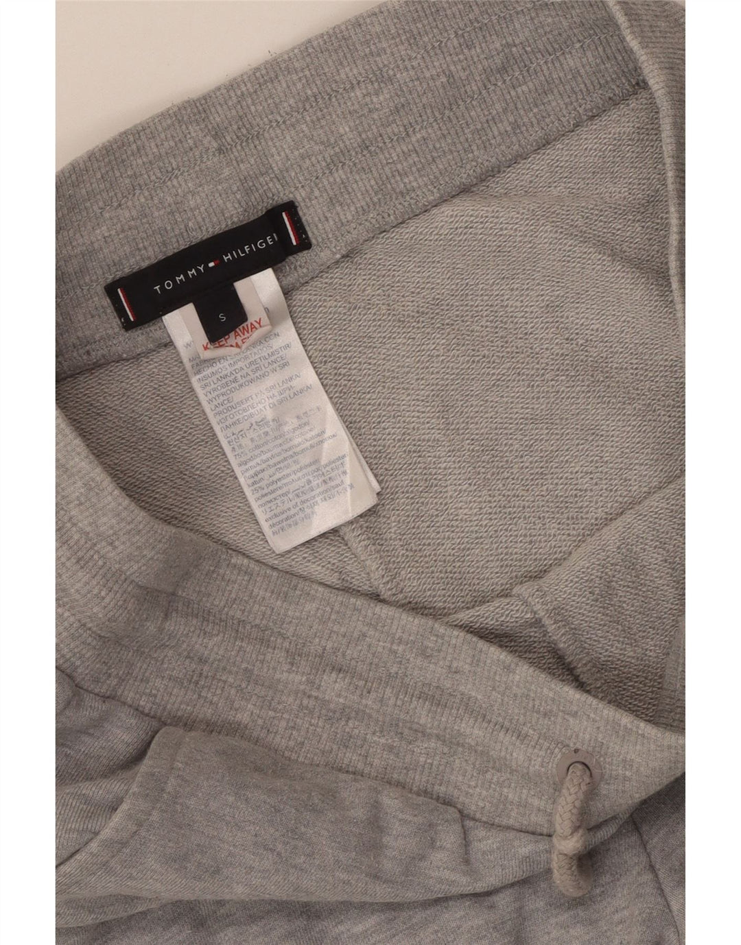 Tommy Hilfiger Herren-Sportshorts mit Grafik, Größe S, graue Baumwolle