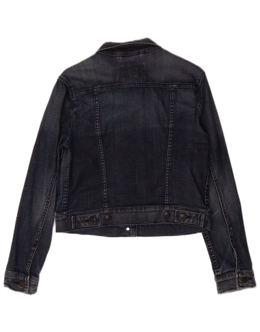 Levi's Damen Crop Denim Jacke UK 12 Medium Navy Blue Baumwolle