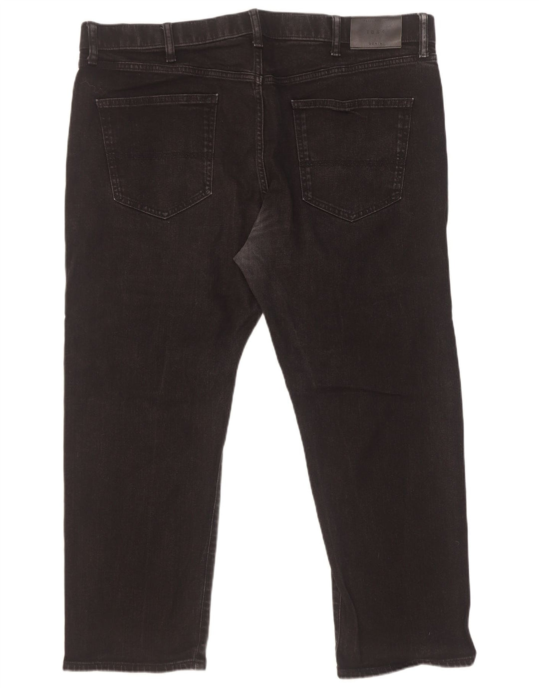 Marks & Spencer Herren Straight Jeans W42 L27 Schwarze Baumwolle