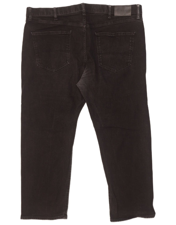 Marks & Spencer Herren Straight Jeans W42 L27 Schwarze Baumwolle