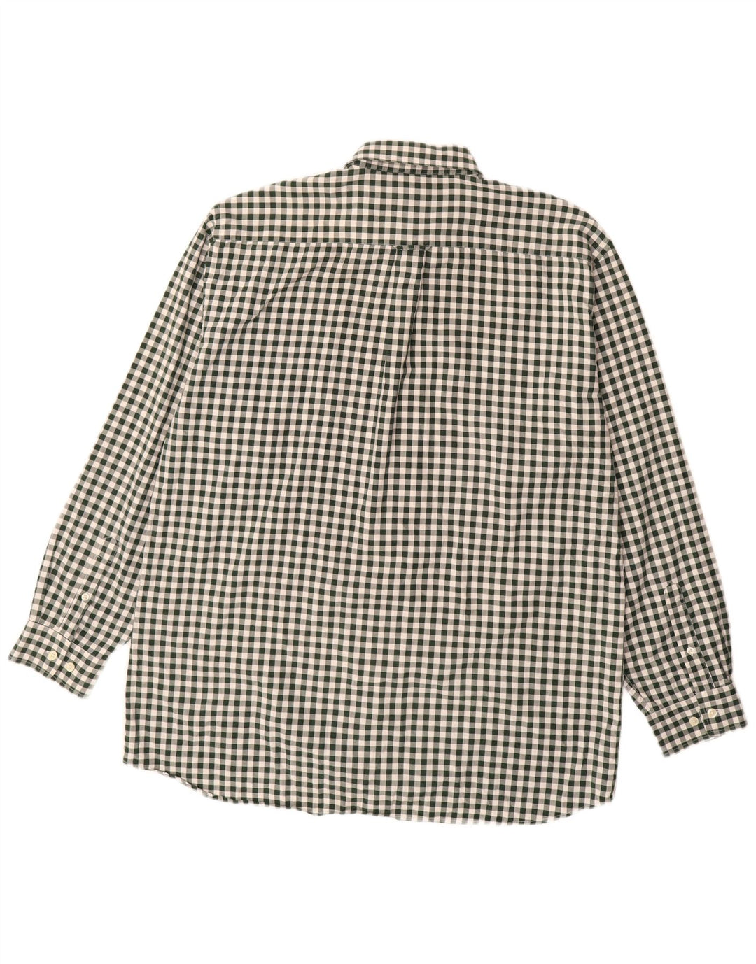 Gant Herren-Flanellhemd mit normaler Passform, XL, grün, Gingham-Baumwolle