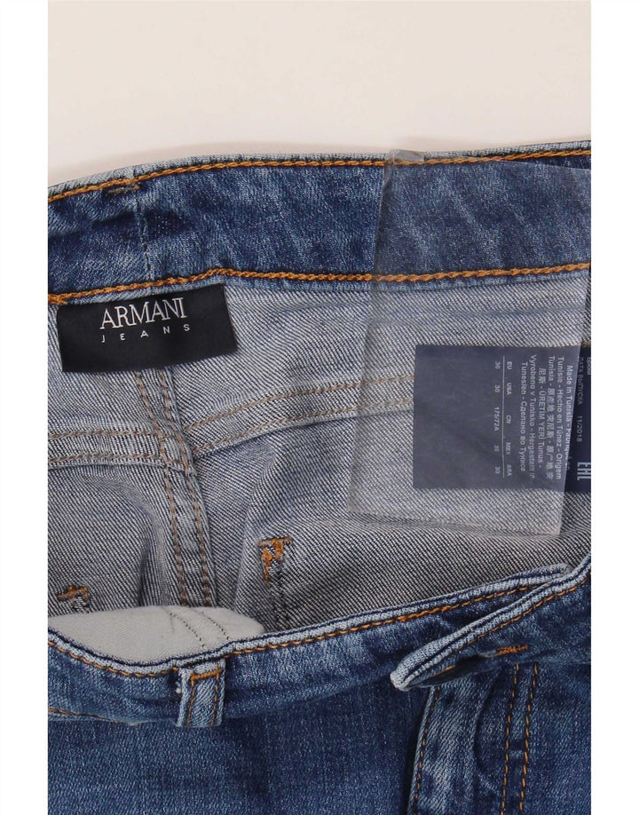 Armani Damen Skinny Jeans W30 L33 Blaue Baumwolle
