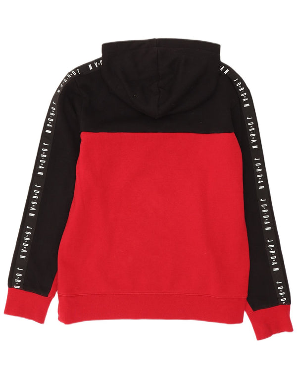 Jordan Jungen-Kapuzenpullover mit Grafik, 13–14 Jahre, XL, schwarze Farbblock-Baumwolle