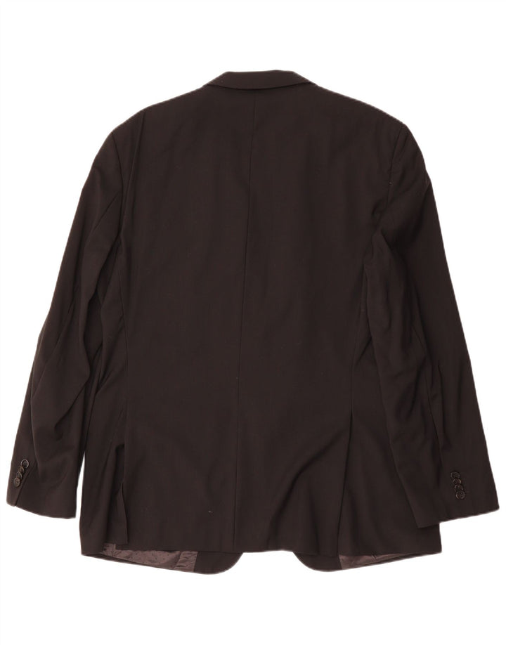 HUGO BOSS Herren-Blazer mit 2 Knöpfen, EU 52, XL, schwarze Viskose