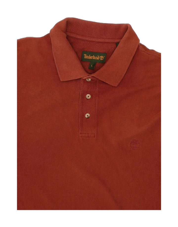 TIMBERLAND Mens Polo Shirt Large Brown Cotton Vintage Timberland and Second-Hand Timberland from Messina Hembry 