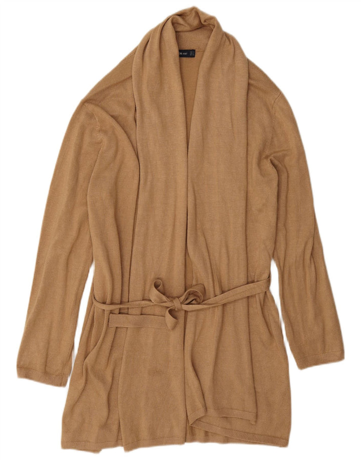 Zara Damen Longline-Cardigan-Pullover UK 10 Small Beige