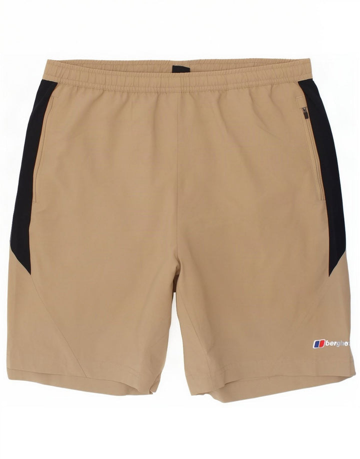 Badeshorts für Jungen von Berghaus, 14–15 Jahre, Beige, Colourblock-Polyester