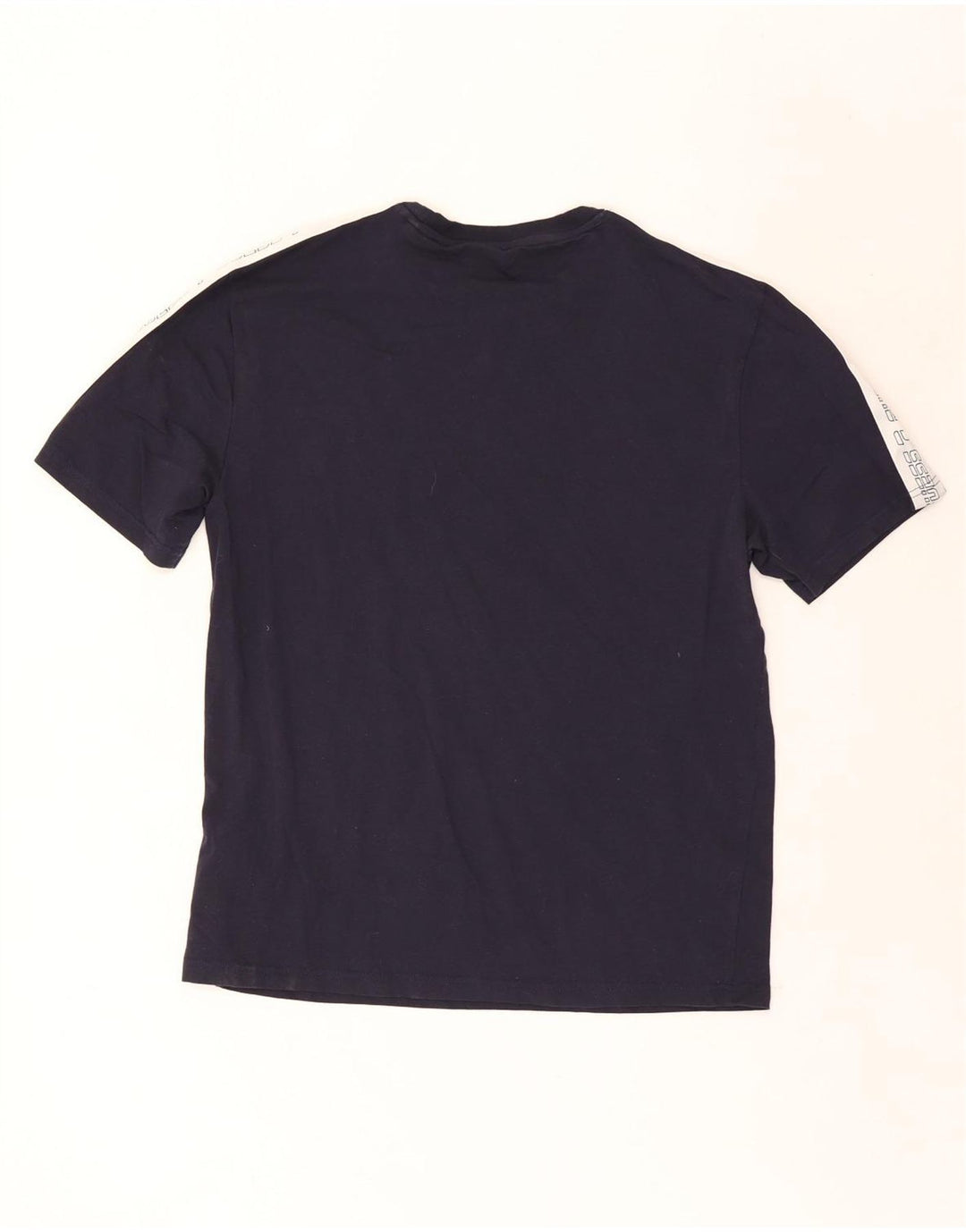 Guess Herren-T-Shirt mit Grafik, mittleres Marineblau, Colourblock-Baumwolle