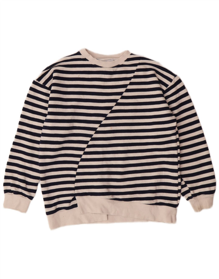 Zara Mädchen Sweatshirt Pullover 9-10 Jahre Marineblau gestreift