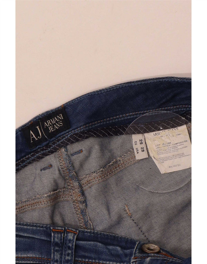 Armani Damen Slim Jeans W29 L29 Blau