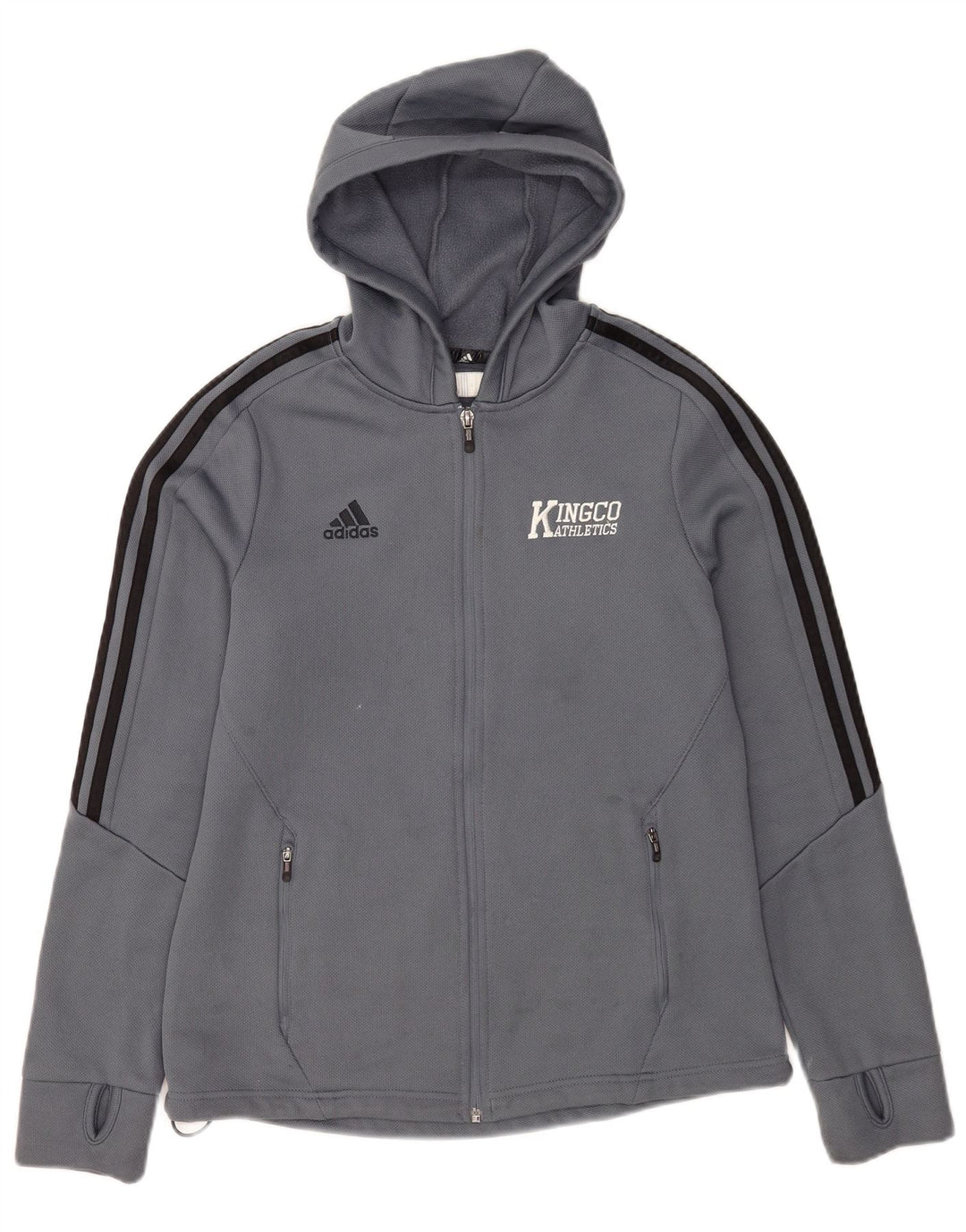 Adidas Herren Climawarm Zip Hoodie Pullover Mittelblaues Polyester