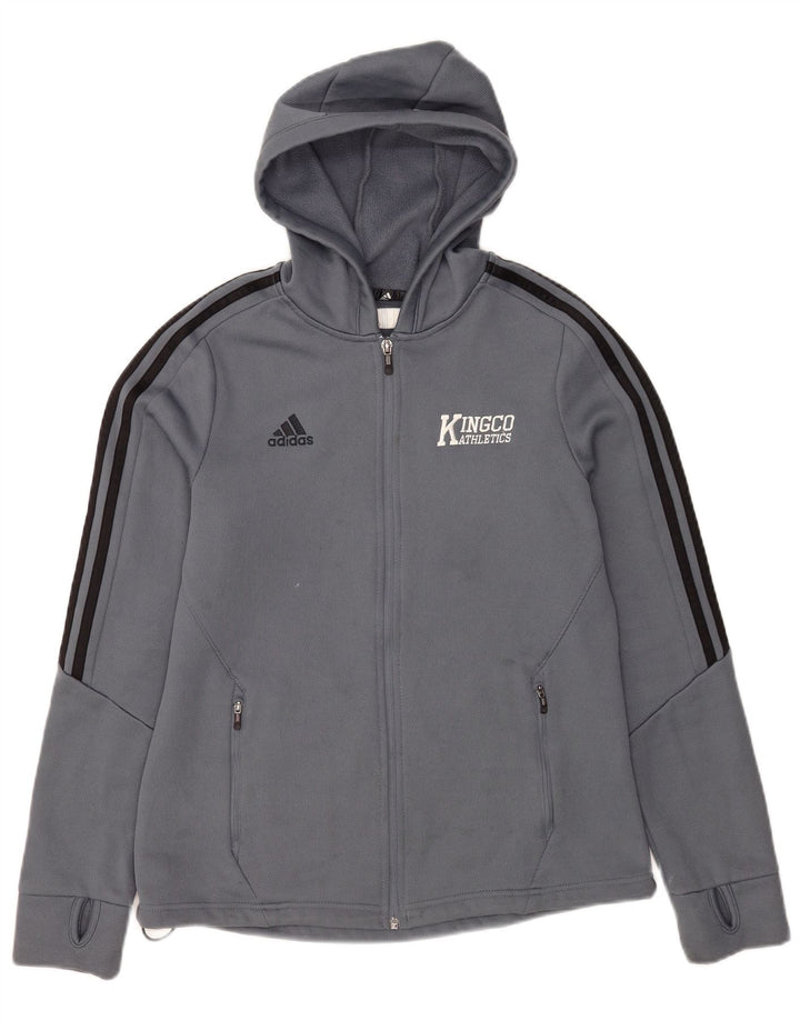 Adidas Herren Climawarm Zip Hoodie Pullover Mittelblaues Polyester