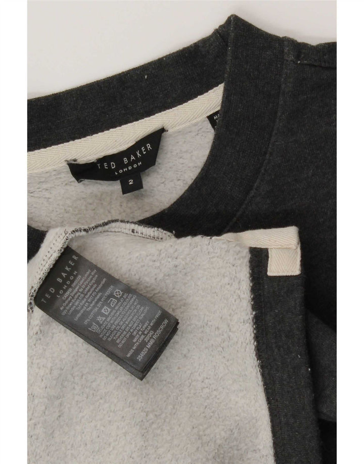 Ted Baker Herren Kurzarm-Sweatshirt mit lockerer Passform, Größe 2, klein, Grau