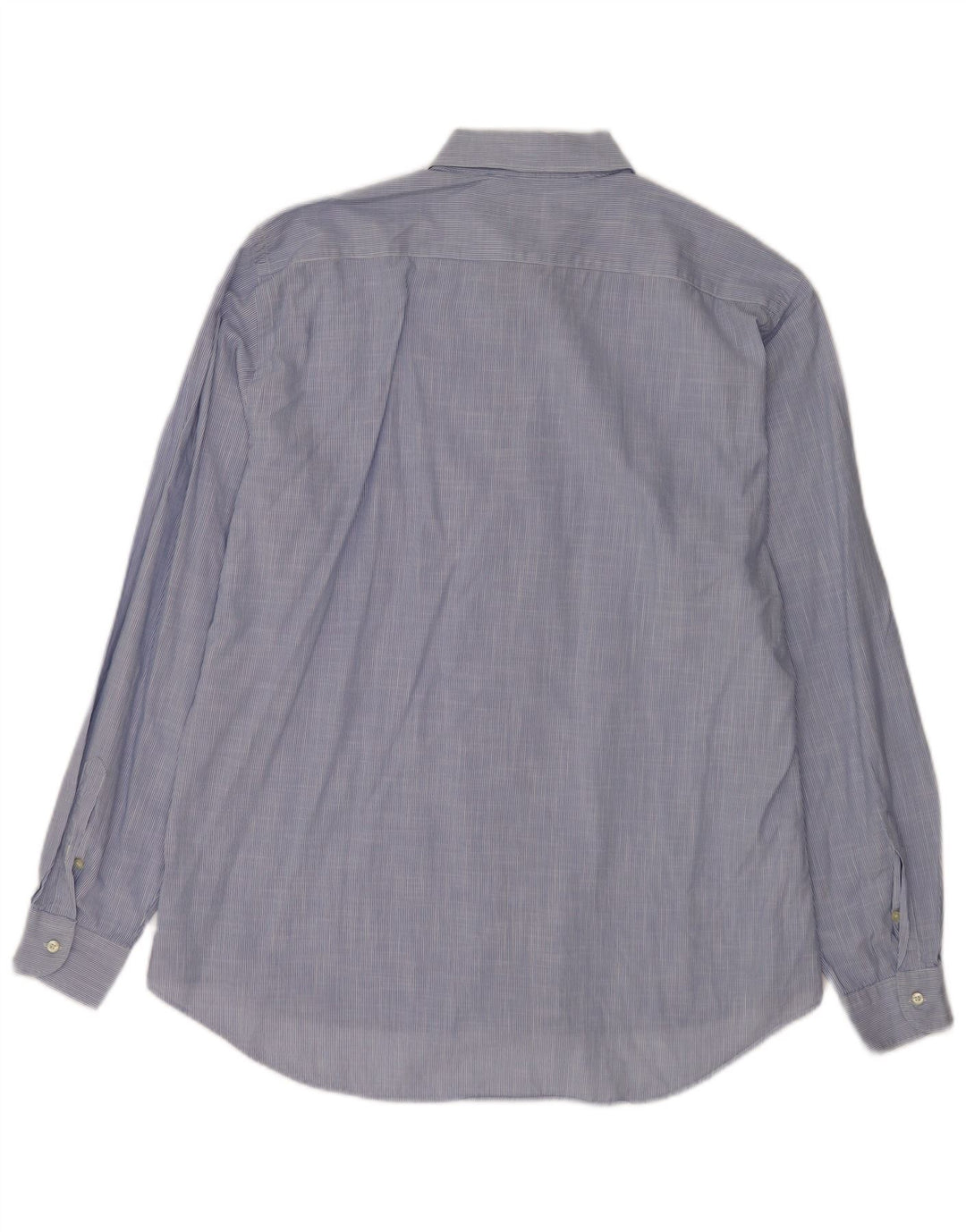 Etro Herrenhemd, Größe 43, große blaue Nadelstreifen-Baumwolle