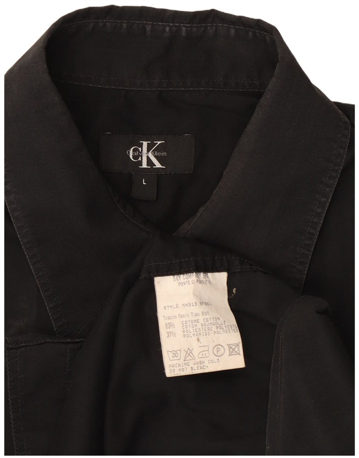 CALVIN KLEIN Herrenhemd Große schwarze Baumwolle