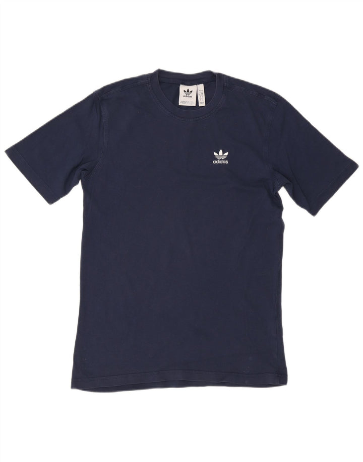 Adidas Herren T-Shirt Top Small Marineblau Baumwolle