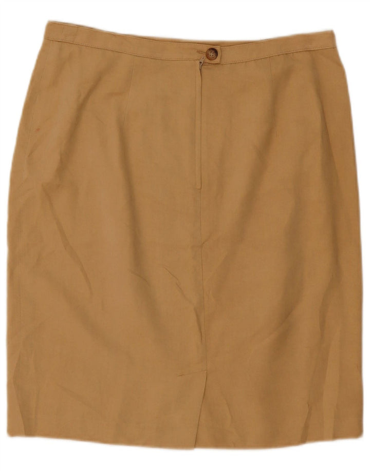 Vintage Damen Bleistiftrock W34 Groß Beige