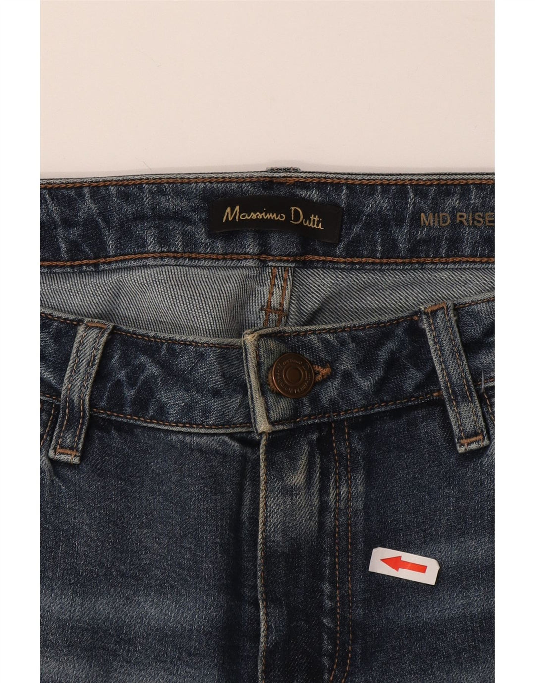 Massimo Dutti Damen Cigarette Straight Jeans EU 42 Large W32 L27 Blau