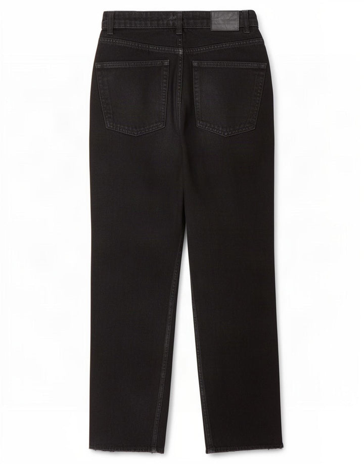 Zara Damen Straight Jeans EU 38 Small W28 L25 Schwarz