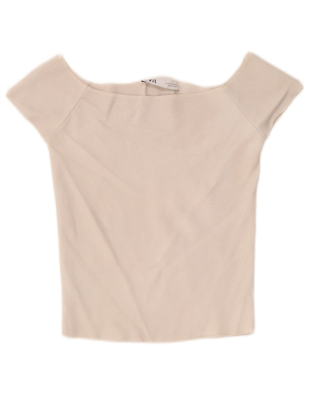 Schulterfreies Top für Damen von Zara, UK 12, Mittelweiß