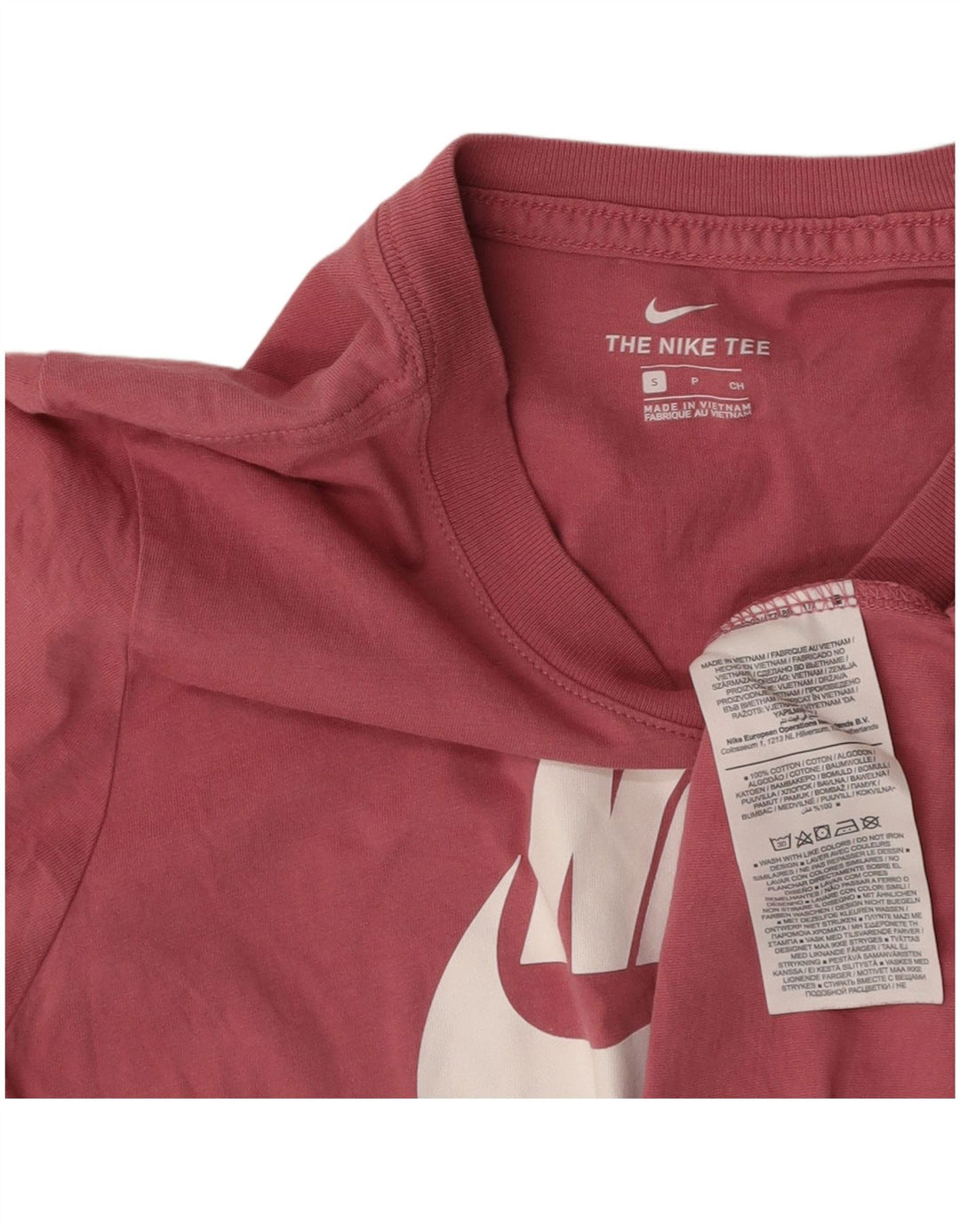 NIKE Damen Grafik-T-Shirt Top UK 10 Small Rosa Baumwolle