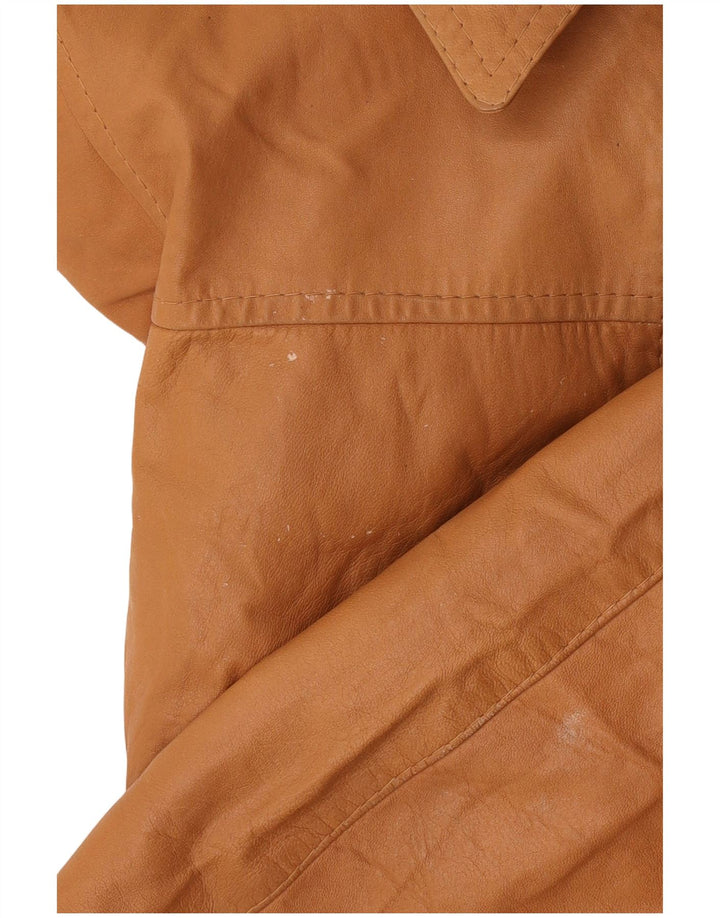 Vintage Damen Lederjacke IT 50 XL Beige