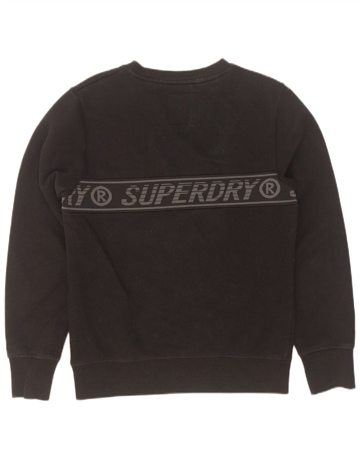Superdry Herren-Sweatshirt mit Grafik, Größe S, schwarze Baumwolle