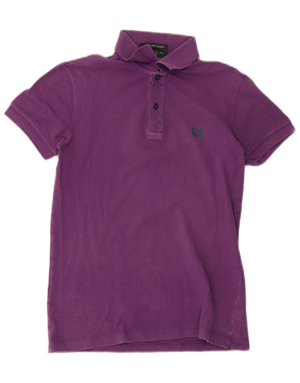 Fred Perry Mens Polo Shirt Small Purple Cotton
