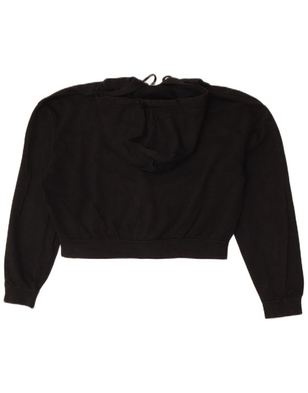 Nike Womens Crop Oversized Zip Hoodie Sweater UK 10 Small Black Colourblock