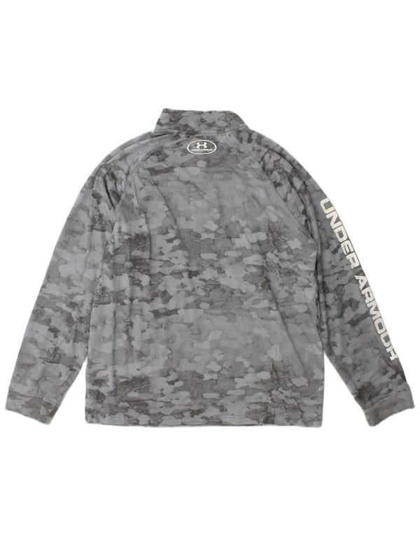 Under Armour Jungen-Pullover-Trainingsoberteil mit Reißverschluss, 13–14 Jahre, XL, Grau