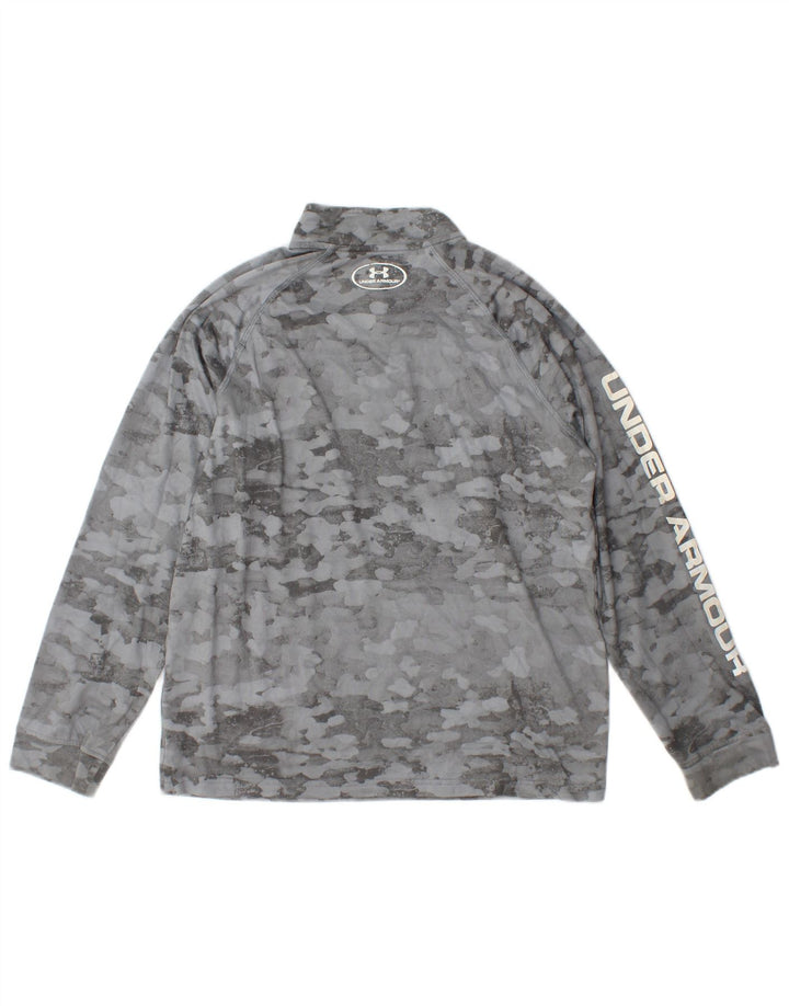 Under Armour Jungen-Pullover-Trainingsoberteil mit Reißverschluss, 13–14 Jahre, XL, Grau