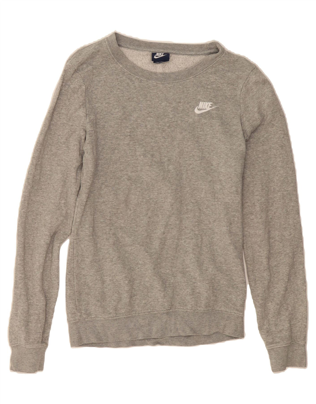 NIKE Womens Sweatshirt Jumper UK 6 XS Grey Cotton Vintage Nike and Second-Hand Nike from Messina Hembry 
