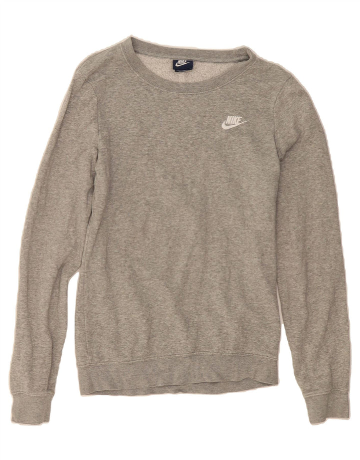 NIKE Womens Sweatshirt Jumper UK 6 XS Grey Cotton Vintage Nike and Second-Hand Nike from Messina Hembry 