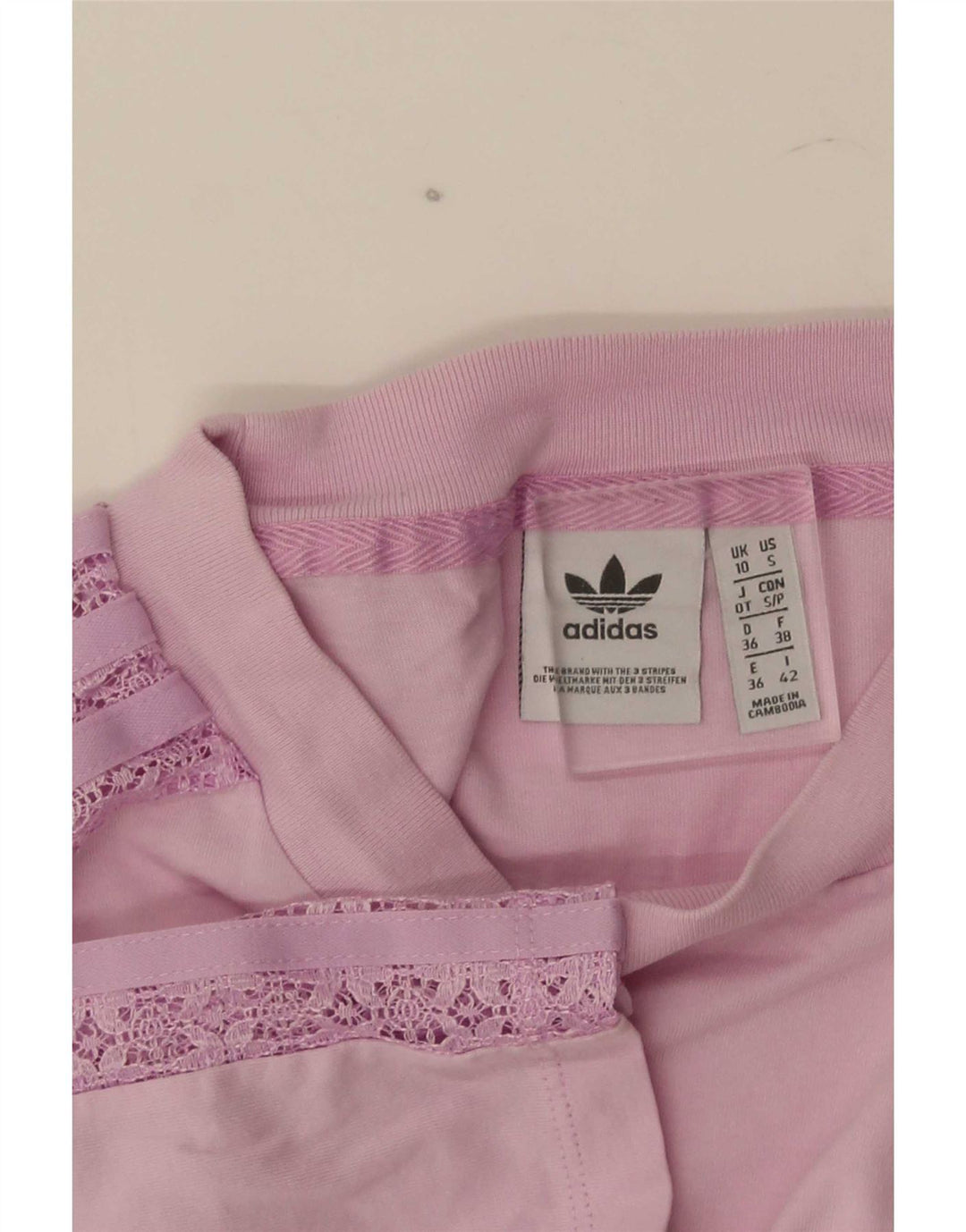 Adidas Damen Übergroßes Grafik-T-Shirt-Oberteil UK 10 Small Pink