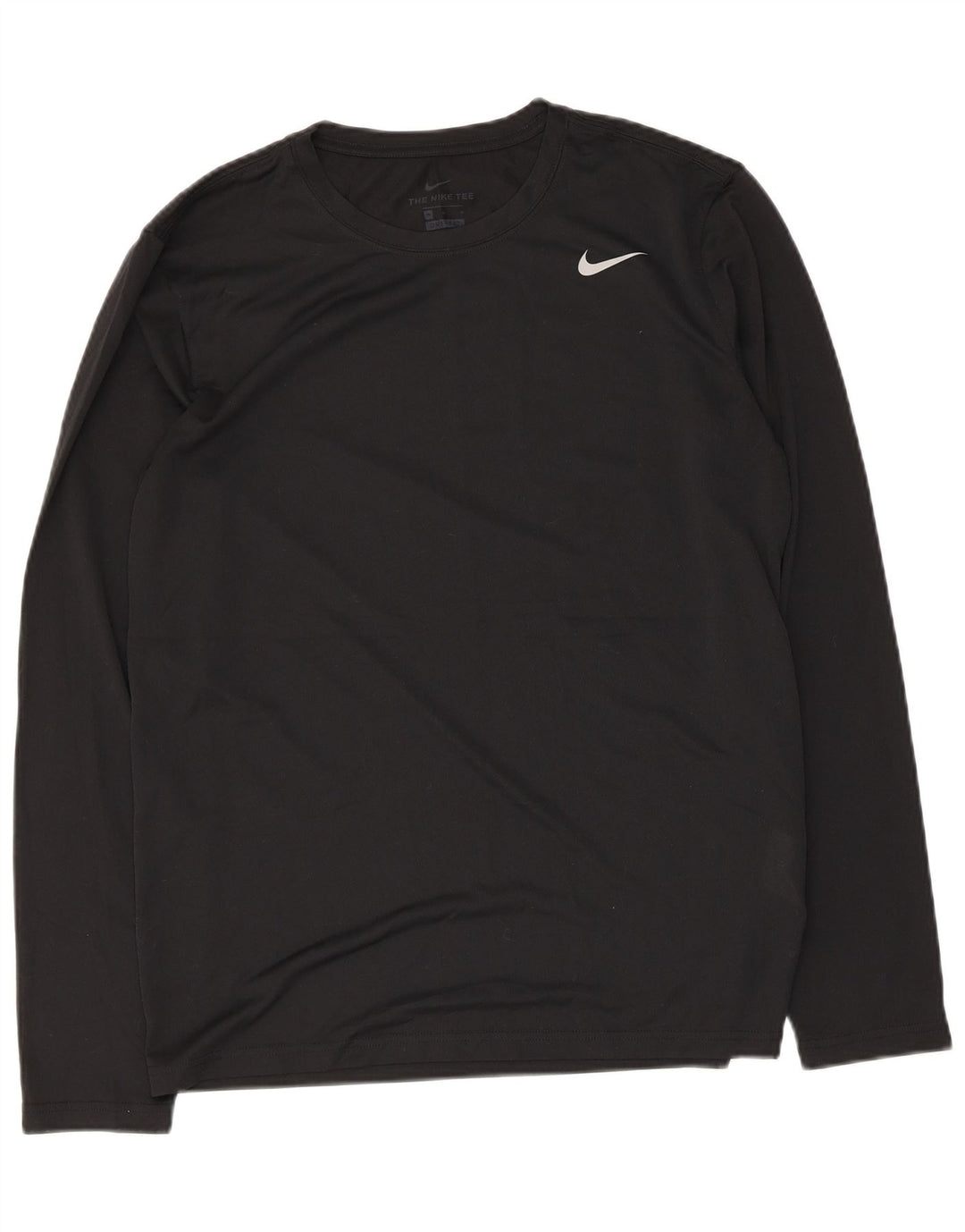 Nike Herren Dri Fit Top Langarm Medium Schwarz Polyester