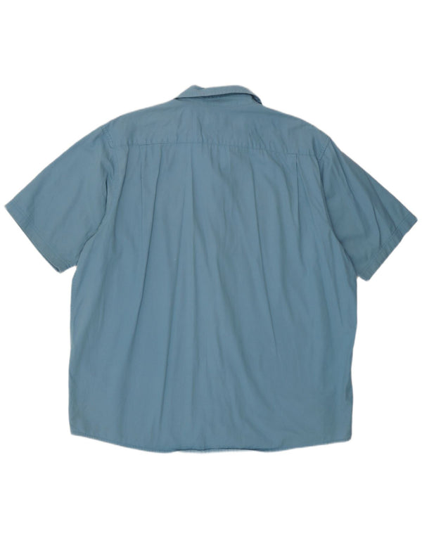Wrangler Herren Kurzarmhemd XL Blau Baumwolle