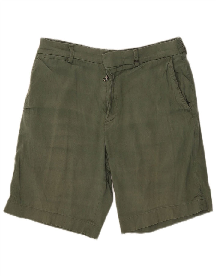 Ted Baker Herren Chinoshorts W32 Mittelgrün Modal