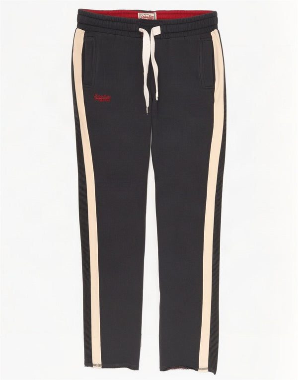 Superdry Slim-Fit-Trainingshose für Damen, UK 10, Größe S, Schwarz, Farbblock