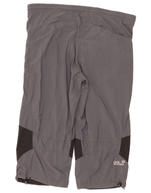 Jack Wolfskin Capri-Trainingshose für Damen, UK 14, Mittelgrau, Farbblock
