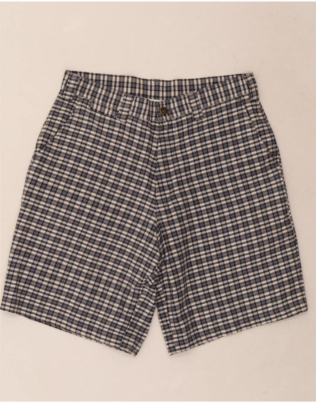 Lee Herren Latzhose Chinoshorts W30 Mittelblau kariert